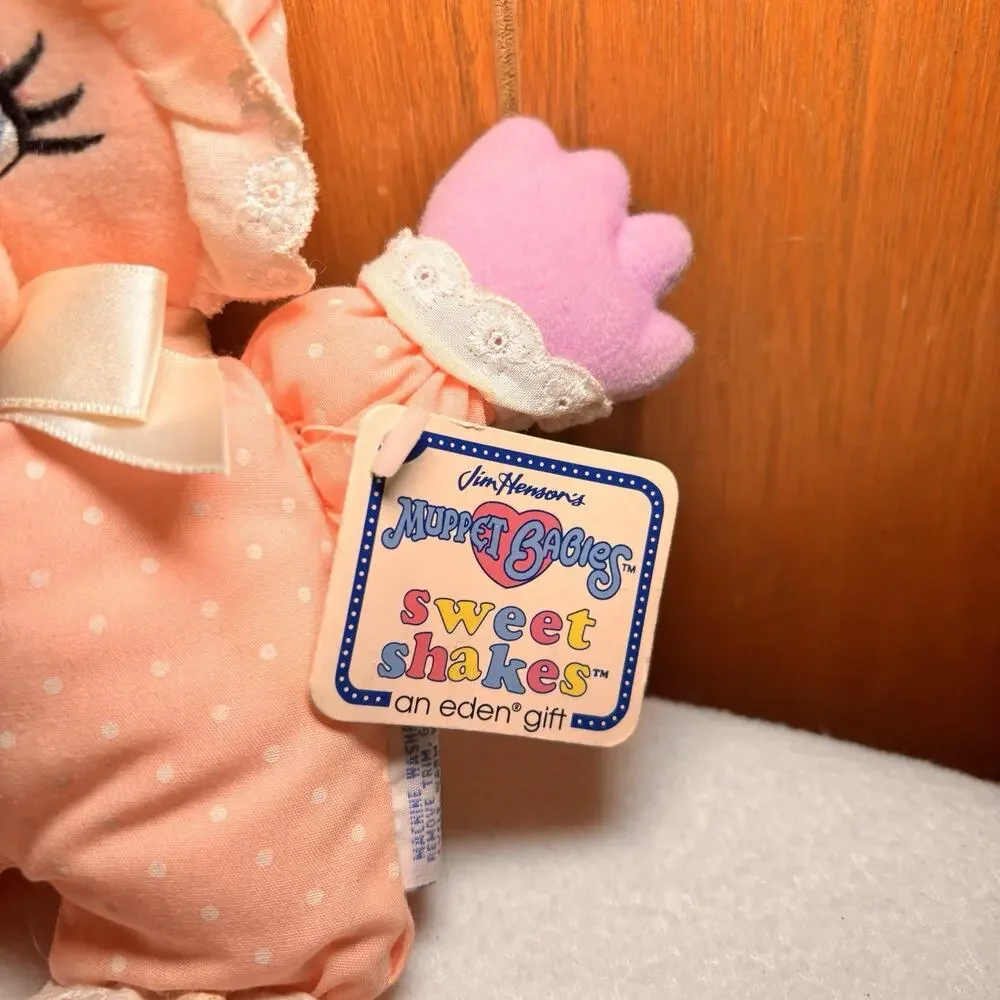 Muppet Babies Sweet Shakes Plush Doll MS Piggy Eden Vintage NWT Jim Henson
